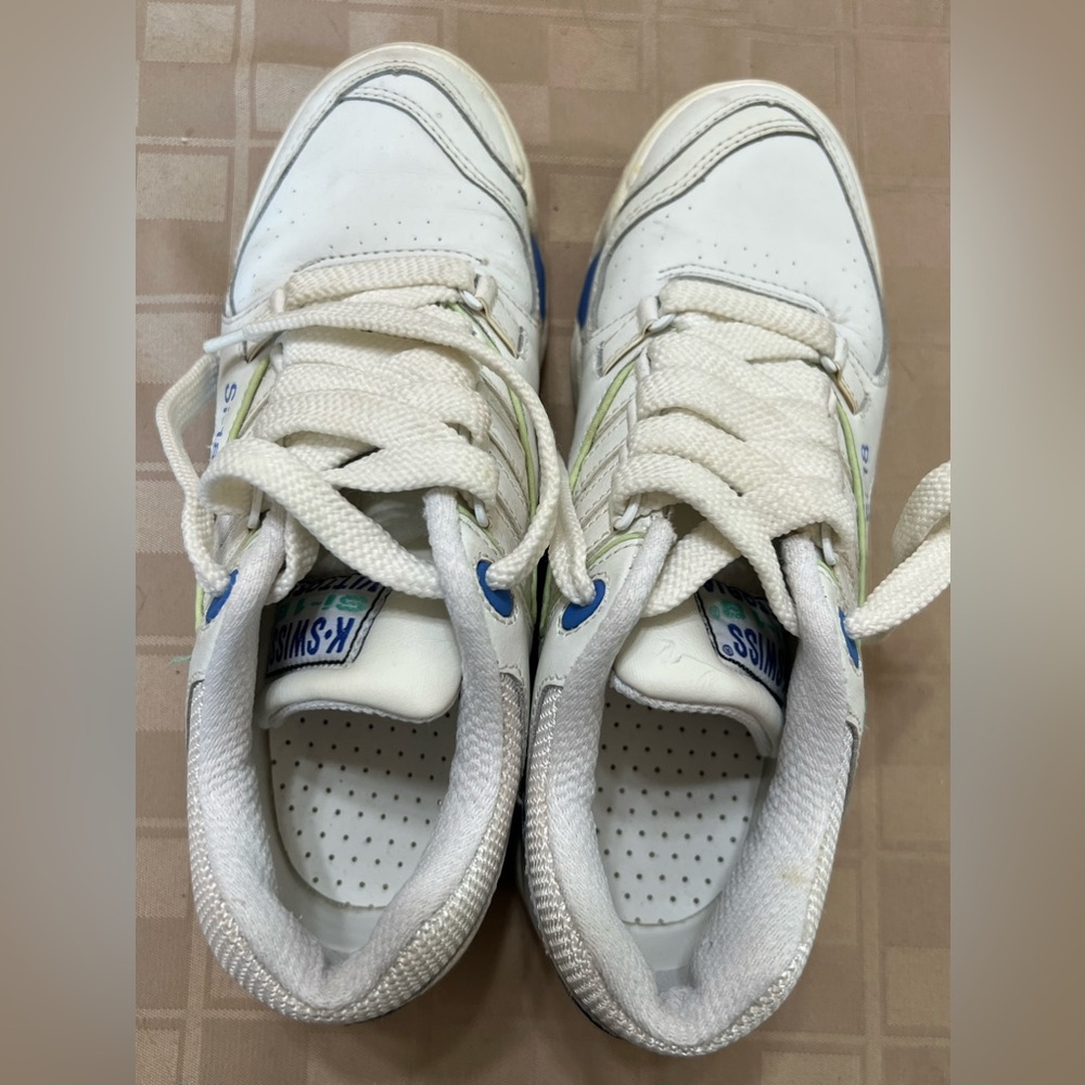 K-Swiss Size 5 Women’s‎ si-18 International White Blue Green Tennis Shoe 9521141